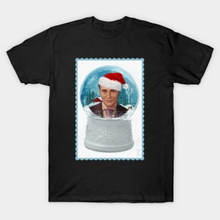 Christmas Hannibal in Winter Snow Globe with Santa Hat T-Shirt